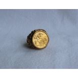 An Edward VII gold half sovereign dated 1908,
