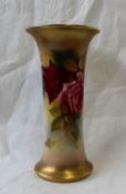 A Royal Worcester vase of flared form, shape No.