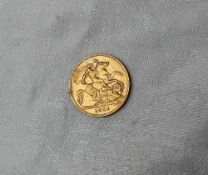 A George V gold half Sovereign dated 1911