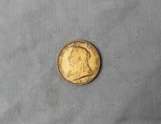 A Victorian gold Sovereign dated 1893