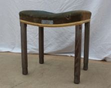 A George VI oak Coronation stool,