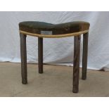 A George VI oak Coronation stool,