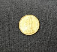 A Victorian gold Sovereign dated 1889,