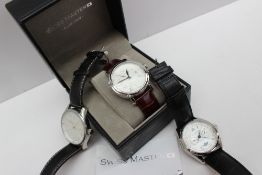A Gentleman's Swissmaster wristwatch on a brown leather strap,