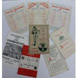 A collection of Rugby programmes including England v Ireland 9th February 1929,