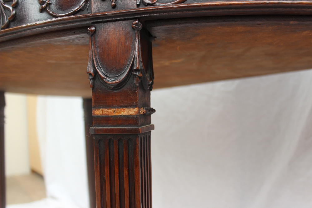 A 20th century mahogany 'D' shaped table, - Image 6 of 7