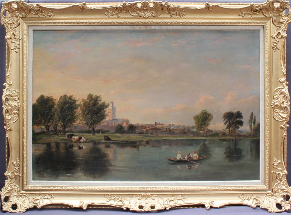 J F Tennant Upton on Severn Oil on canvas Signed and inscribed verso 49. - Bild 2 aus 6