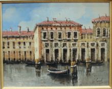 G. Borelli A Venetian Scene Oil on board Signed 19.5 x 24.