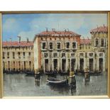 G. Borelli A Venetian Scene Oil on board Signed 19.5 x 24.