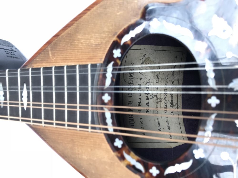 An Umberto Ceccherini bowl back mandolin, bears a trade label dated 1881, - Image 10 of 10