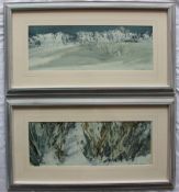 Frederick Donald Blake A wintry landscape scene Watercolour Signed 16 x 45.