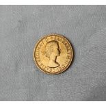 An Elizabeth II gold Sovereign dated 1959