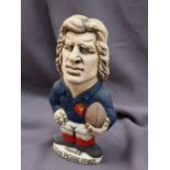 A John Hughes pottery Grogg, of Jean Pierre Rives, in a French jersey with the No.