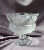 A 20th century Edinburgh Crystal punch bowl, of thistle shape,