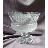 A 20th century Edinburgh Crystal punch bowl, of thistle shape,