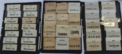 A collection of circa 114 Railway luggage labels, including Cambrian Railways, L.M.S., L.M. & S.R.