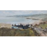 Roy Perry View to Porthcawl from Ogmore-on-sea Gouache Label verso 22.