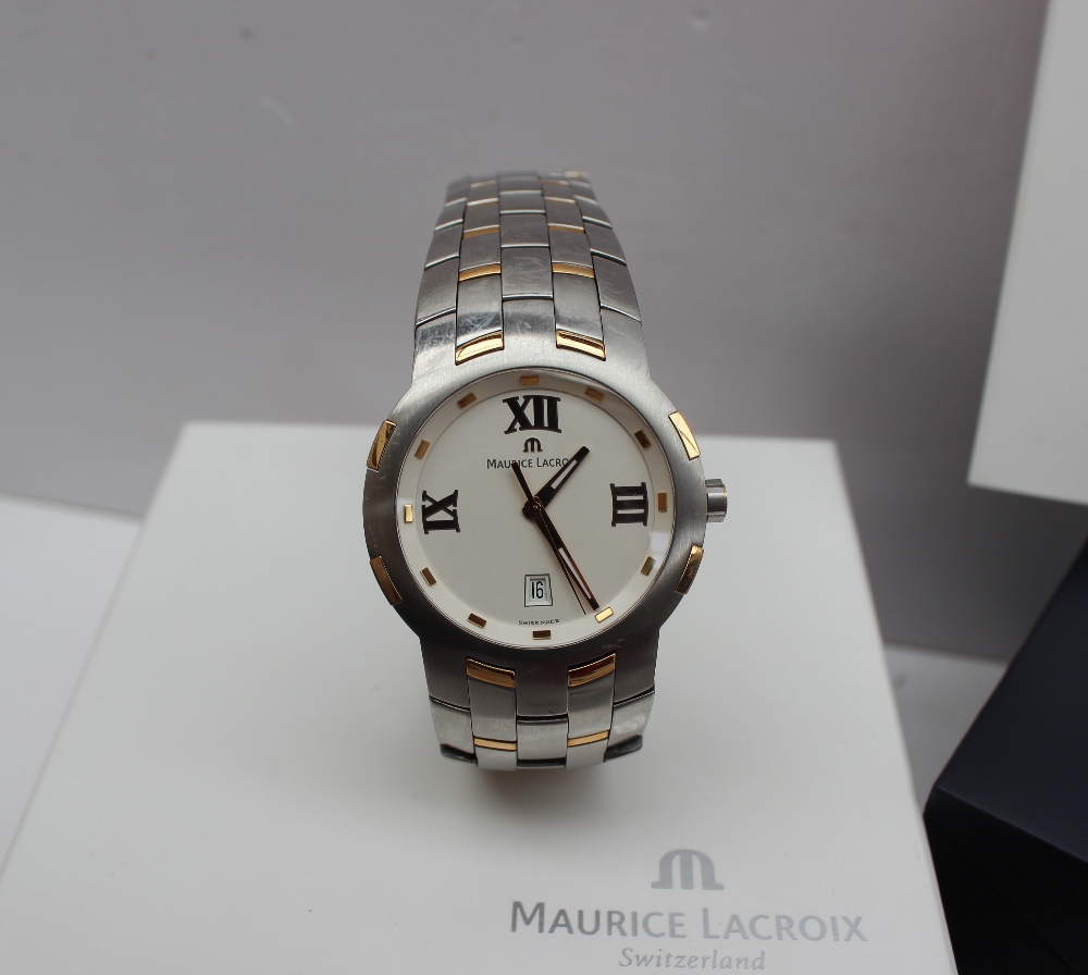 A Maurice Lacroix Steel and gold Gentleman's wristwatch, boxed, - Image 2 of 5