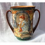 A Royal Doulton Edward VIII pottery loving cup, "The loving Cup, May 1937,