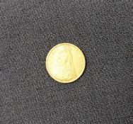 A Victorian gold shield back half Sovereign dated 1892