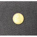 A Victorian gold shield back half Sovereign dated 1892