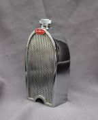 A Bugatti Ruddspeed type chrome plated decanter in the form of a radiator grille,