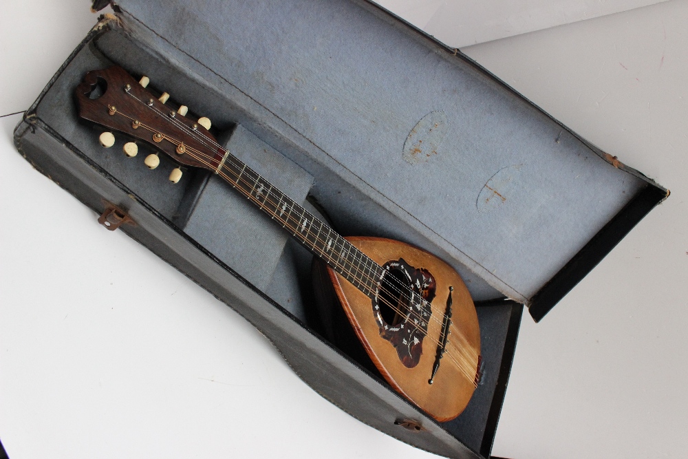 An Umberto Ceccherini bowl back mandolin, bears a trade label dated 1881, - Image 9 of 10