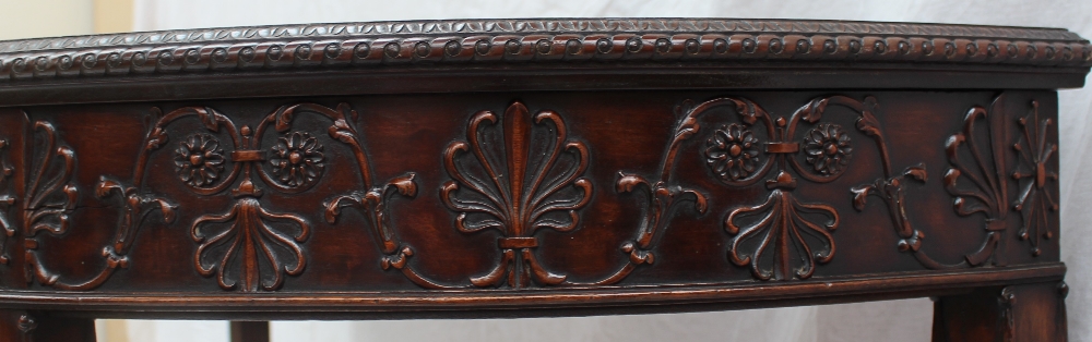 A 20th century mahogany 'D' shaped table, - Image 5 of 7