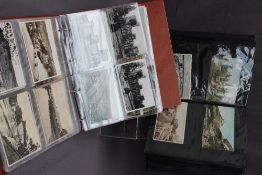 Two postcard albums, with circa 440 South Wales postcards including Pontypridd, Llanelly, Cardiff,
