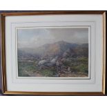 Charles Brook Branwhite 1851-1929 Ogwen Valley Watercolour Signed 27 x 40cm