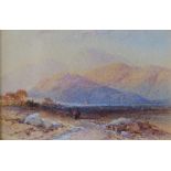 T L Rowbotham Ben Nevis from Bannavie Watercolour Initialled and dated 1869 7.5 x 11.