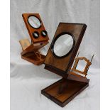 A 19th century walnut folding Graphoscope viewer,