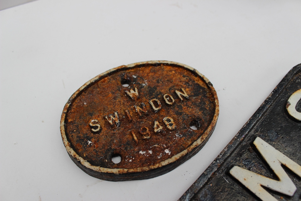 An LMS cast iron wagon builders plate, No. - Image 2 of 7