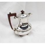A George V silver hot water jug,
