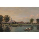 J F Tennant Upton on Severn Oil on canvas Signed and inscribed verso 49.