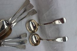 A pair of late George III Irish silver dessert spoons, Dublin, 1807,