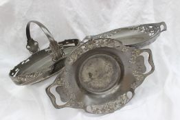 In the style of Archibald Knox British ( 1864 - 1933 ) for Liberty and Co Twin Handle Pewter Bowl