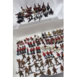 A collection of Britains and other lead figures including soldiers,