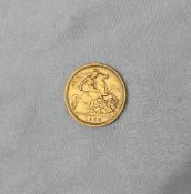 An Edward VII gold half Sovereign dated 1906