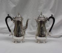 A George VI silver coffee pot,