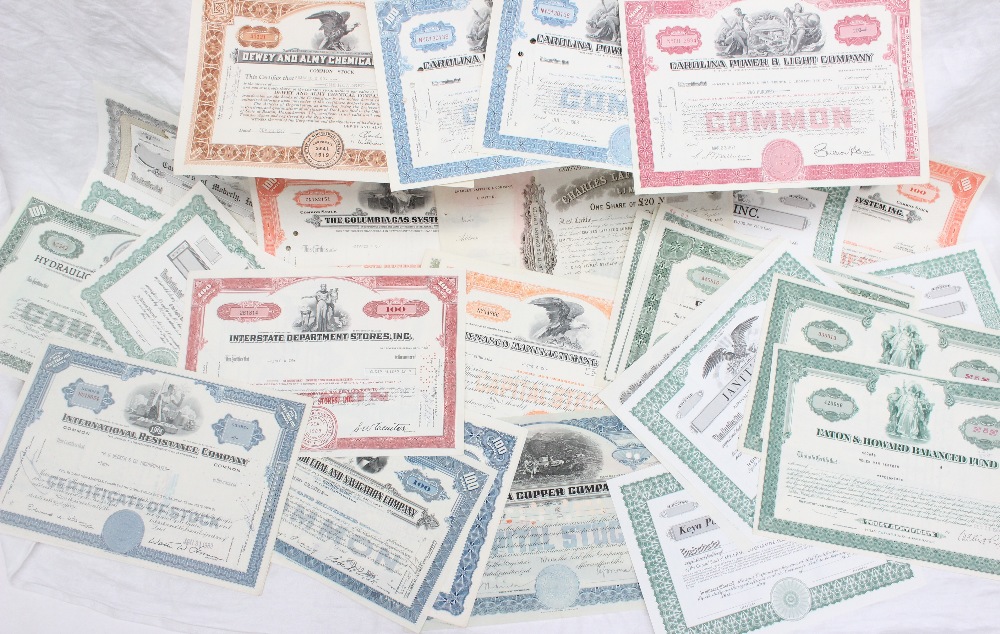 A collection of early 20th century share certificates including Tobacco Products Corporation, - Image 2 of 3