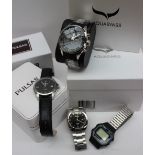 A Gentleman's Aquaswiss wristwatch, together with a Gentleman's Pulsar wristwatch,