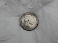 A George III silver crown,