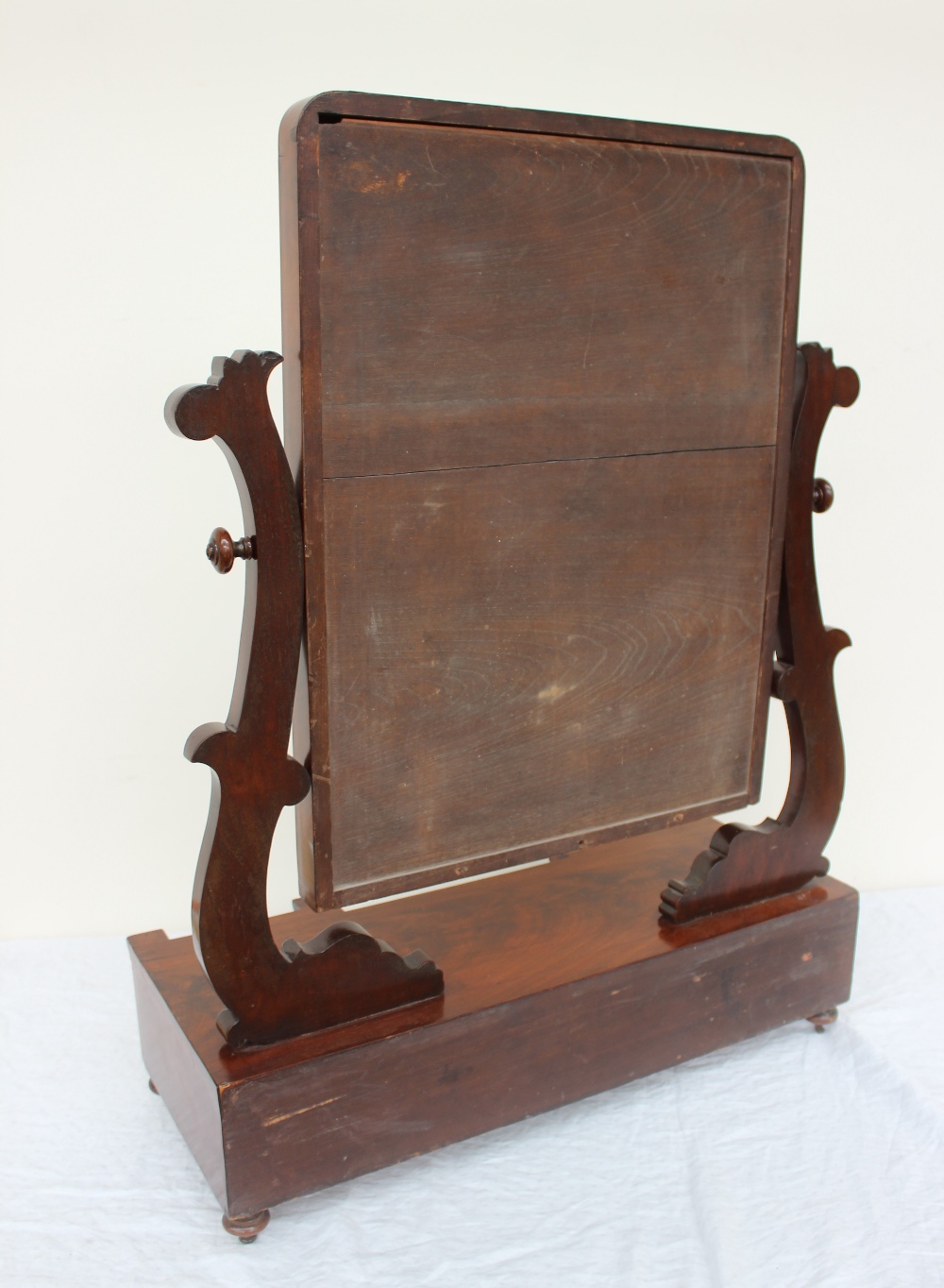 An early Victorian mahogany dressing table mirror, - Image 3 of 3
