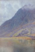 George Cockram Tryfan on Ogwen Watercolour Signed and label verso 74 x 49cm