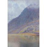 George Cockram Tryfan on Ogwen Watercolour Signed and label verso 74 x 49cm