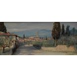 Gracco Ponticelli S Martino alla Palma Oil on canvas Signed and inscribed verso dated 1974 33.