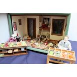 Dolls House - A grocers shop, with a large quantity of miniature fruits and vegetables,