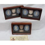 Three Danbury Mint limited edition commemorative plaques produced in a limited edition of 7500 with