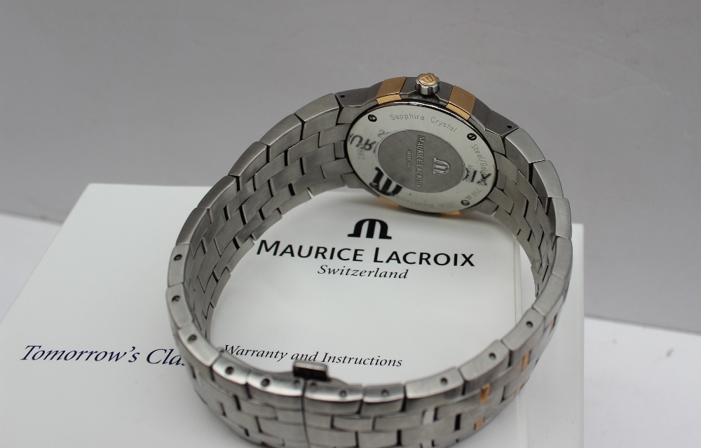 A Maurice Lacroix Steel and gold Gentleman's wristwatch, boxed, - Image 4 of 5